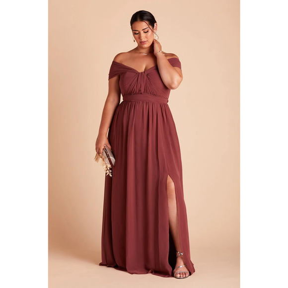 NWT Birdy Grey Grace Convertible Maxi Dress Strapless Neck Rosewood Curve 2X - Picture 2 of 12